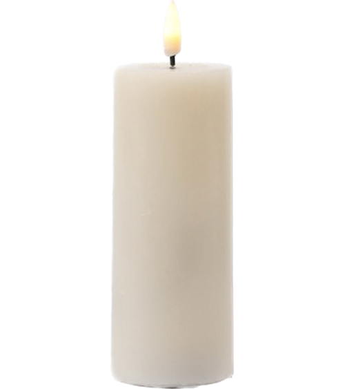 Bougie Led en cire - DELUXE HOMEART Ivoire 5x12.5 cm