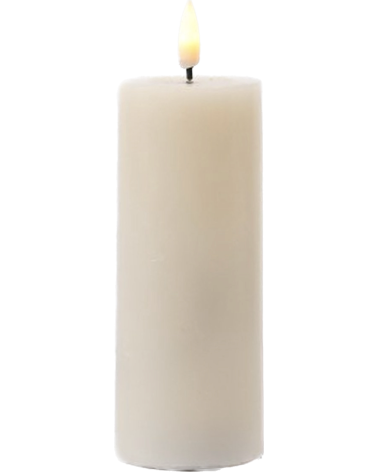 Bougie Led en cire - DELUXE HOMEART Ivoire 5x12.5 cm