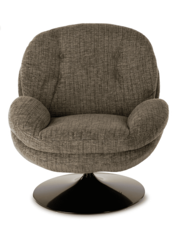 Fauteuil pivotant vintage vert mousse
