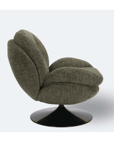 Fauteuil pivotant vintage vert mousse