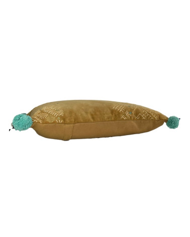 Housse de coussin brodée - Pompon 50x50