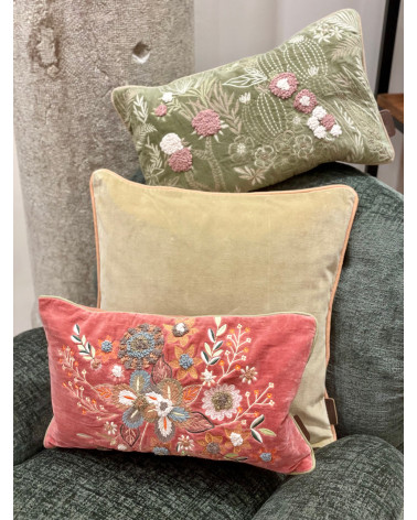 Housse de coussin velours - Rose 50x50