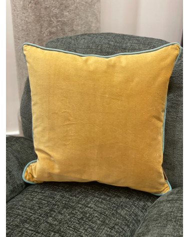 Housse de coussin velours - Jaune 50x50