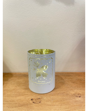 Photophore guirlande LED colombe "amour"