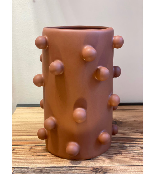 Vase décoratif design terracotta pour décoration intérieure et fleurs séchées-HOMEDÉCO by Béa