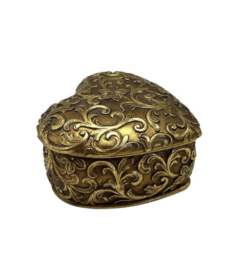 boîte coeur dorée vintage avec arabesques - HOMEDÉCO by Béa