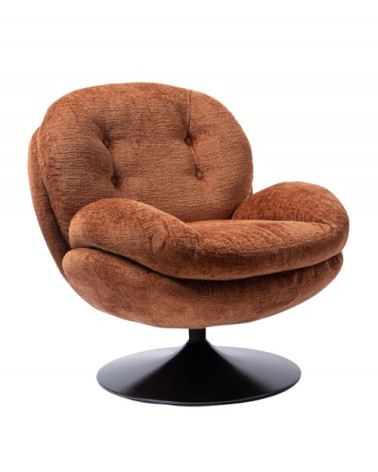 Fauteuil pivotant vintage vert mousse