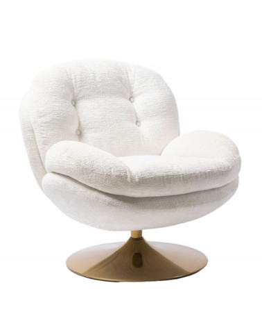 Fauteuil pivotant vintage vert mousse