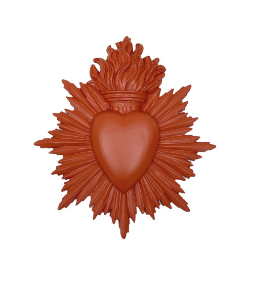 Ex-voto en résine coloris terracotta naturel pour décoration bohème chic.