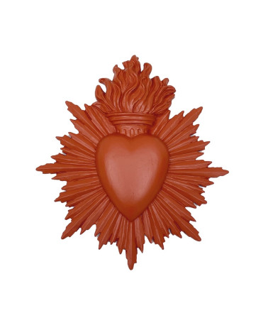 Ex-voto en résine coloris terracotta naturel pour décoration bohème chic.