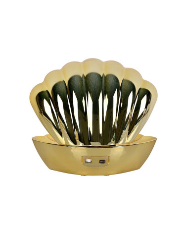 Lampe décorative coquillage doré brillant