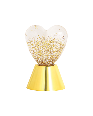 Lampe décorative "coeur" doré brillant