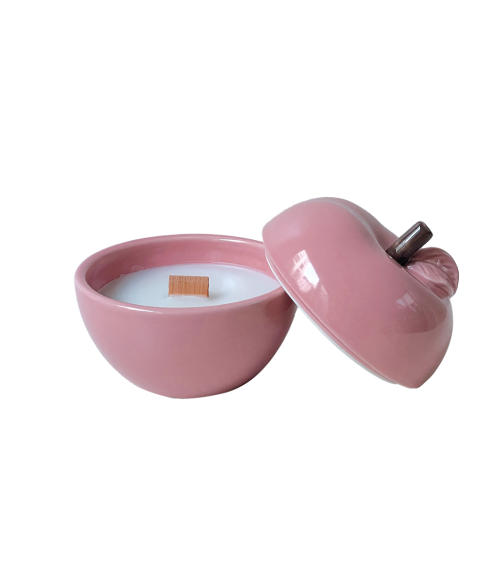 bougie parfumée jasmin pomme rose céramique décoration