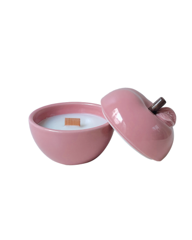 bougie parfumée jasmin pomme rose céramique décoration