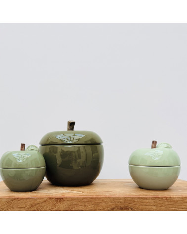 bougie parfumée sauge pomme verte matcha céramique décoration