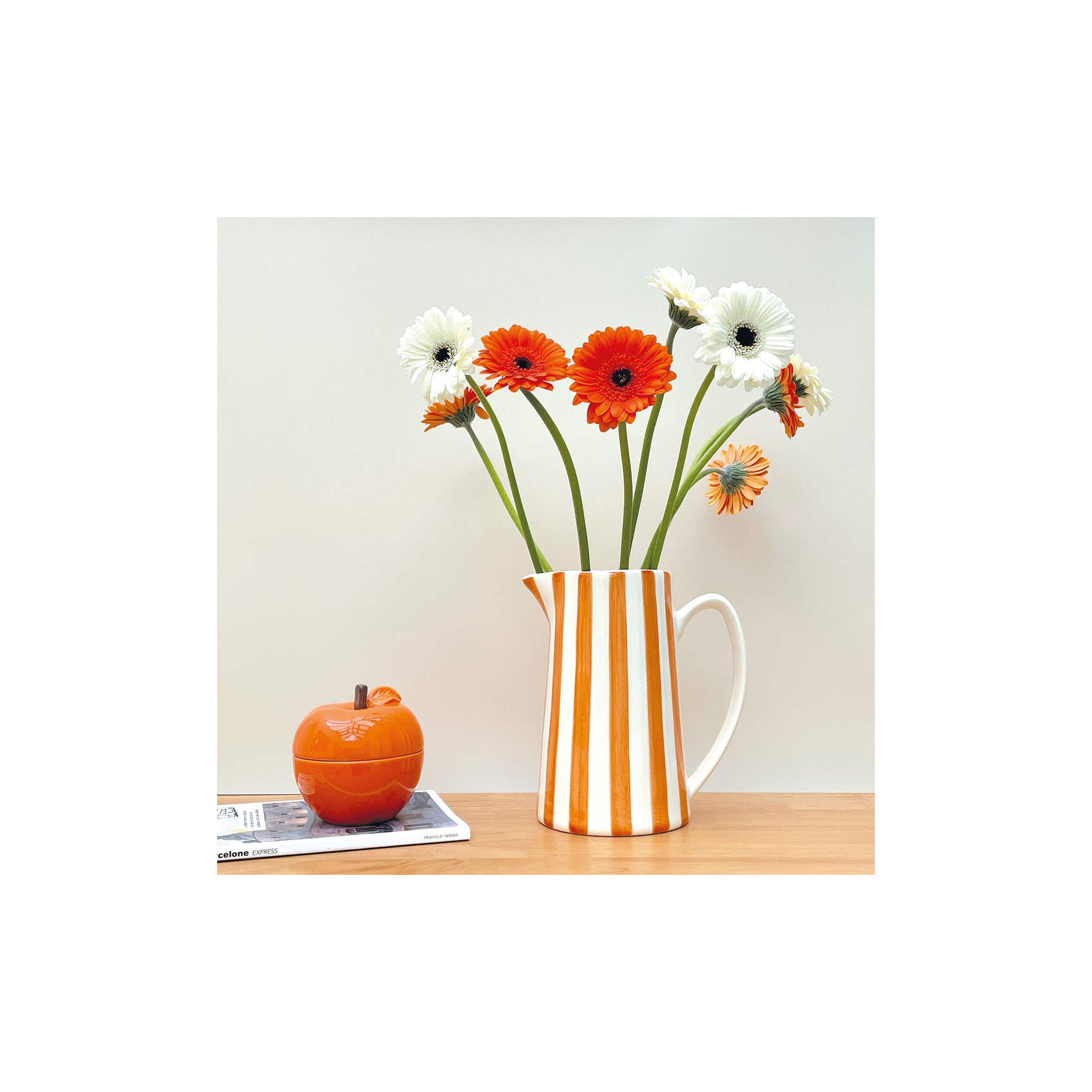 bougie parfumée pomme orange  céramique décoration