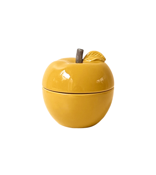 bougie parfumée patchouli pomme jaune safran céramique décoration