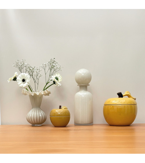 bougie parfumée patchouli pomme jaune safran céramique décoration