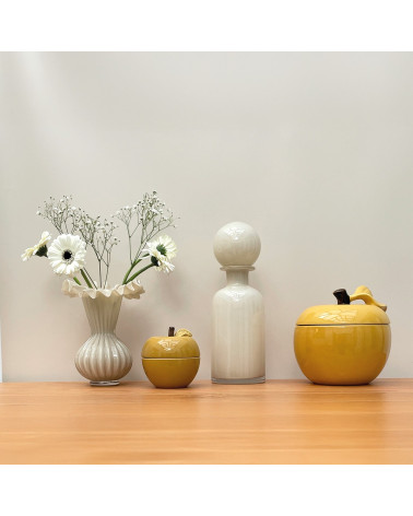 bougie parfumée patchouli pomme jaune safran céramique décoration