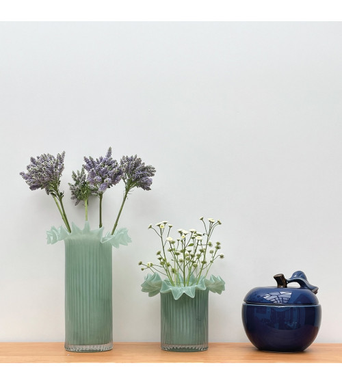 bougie parfumée ambre pomme bleue céramique décoration