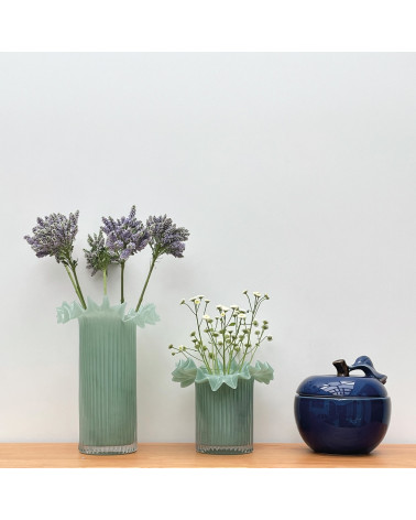 bougie parfumée ambre pomme bleue céramique décoration