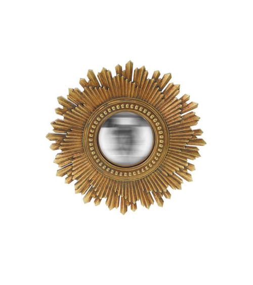 Miroir soleil doré vintage décoration murale salon chic