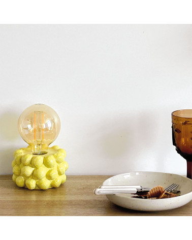 Lampe décorative citron à piles