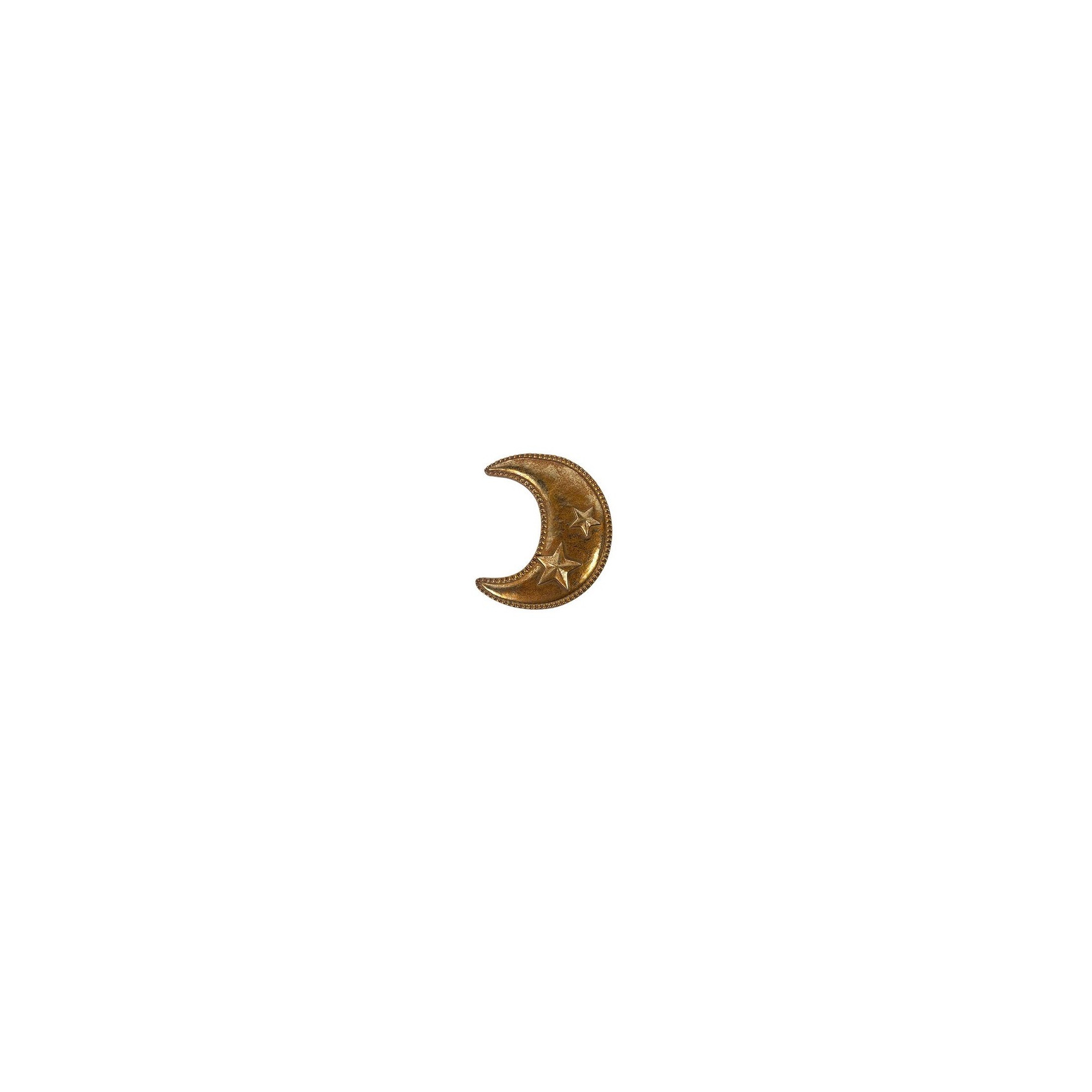 décoration murale en forme de lune dorée avec étoiles, style ex-voto- HOMEDÉCO by Béa