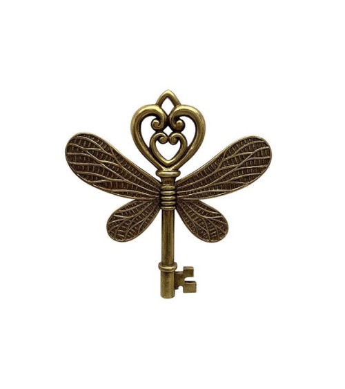 Décoration murale en forme de clé avec ailes de libellule -HOMEDÉCO by Béa