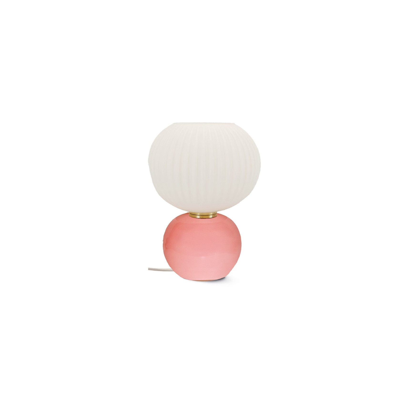 Petite lampe décorative rose D20 H28cm, ambiance douce, style moderne