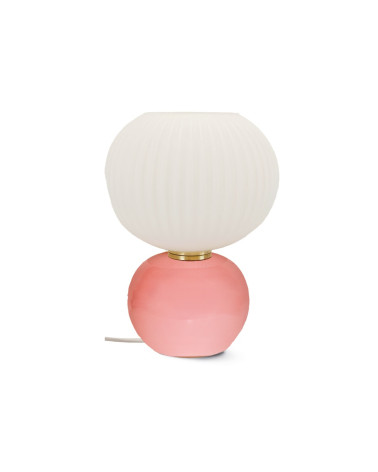 Lampe montgolfiére rose