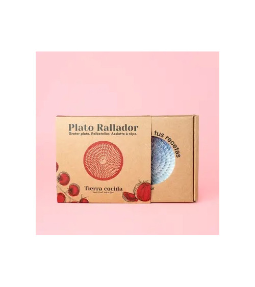 Ce plateau Rallador est un plat grattoir artisanal en terre cuite