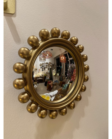 miroir convexe boules doré décoration murale