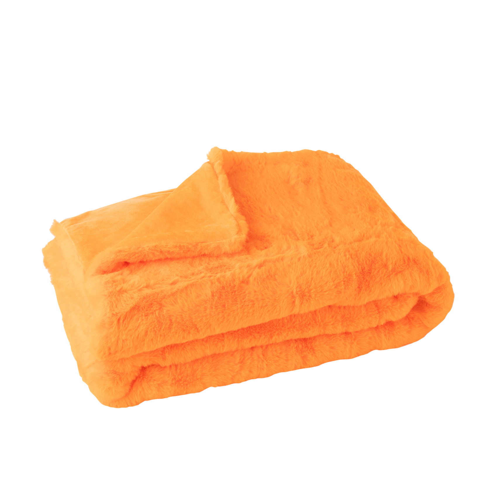 Plaid couverture orange fluo polyester doux et chaud pour lit ou canapé, collection hiver 2025