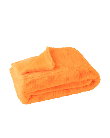 Plaid couverture orange fluo plaid-orange-fluo-couverture-douce-hiverp