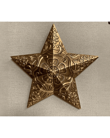 Décoration murale étoile motif doré
