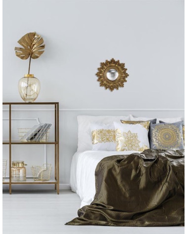 Miroir soleil convexe doré