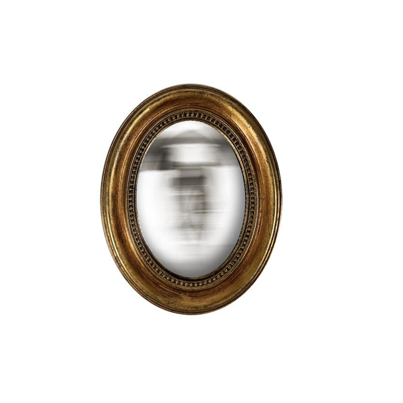 Miroir ovale doré antique EMDÉ avec cadre en résine effet laiton vieilli
