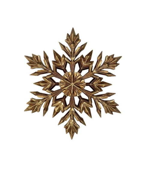 Flocon mural doré en résine sculptée, décoration murale baroque chic EMDÉ