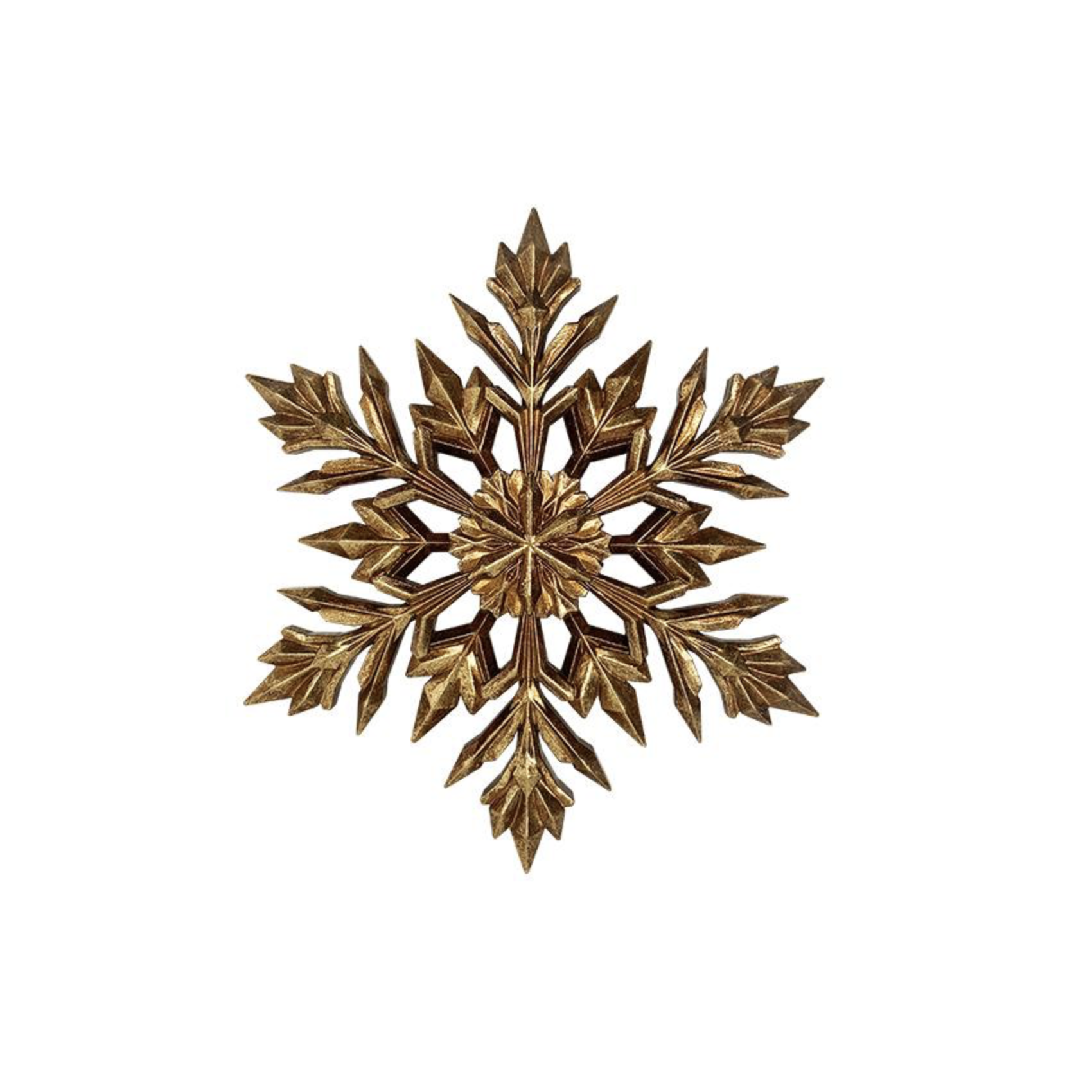 Flocon mural doré en résine sculptée, décoration murale baroque chic EMDÉ