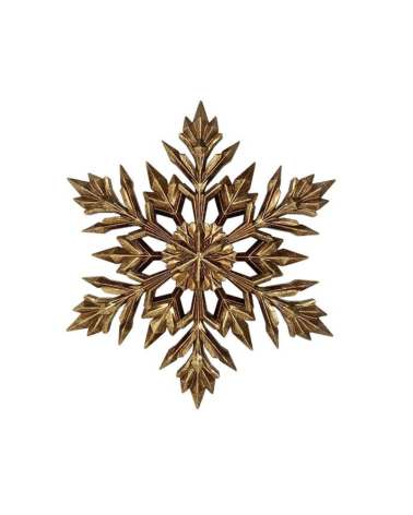 Flocon mural doré en résine sculptée, décoration murale baroque chic EMDÉ