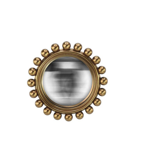 miroir convexe boules doré décoration murale