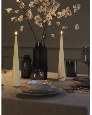 copy of Bougie Led Cône - Ivoire 5x38 cm