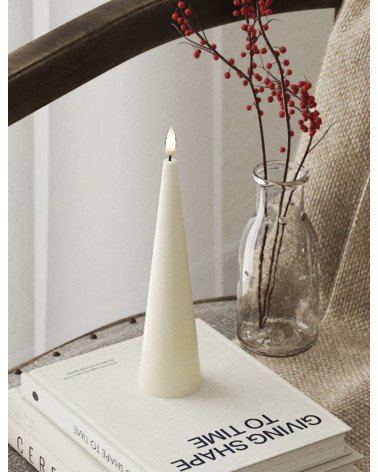 copy of Bougie Led Cône - Ivoire 5x38 cm