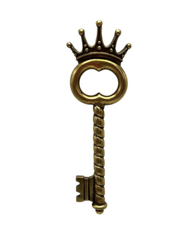Clé murale couronne doré