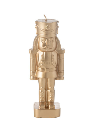Bougie casse-noisette dorée en paraffine décorative pour Noël