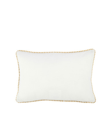 Coussin bonheur blanc / or