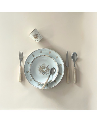 Set de 4 assiettes Ex-Voto doré