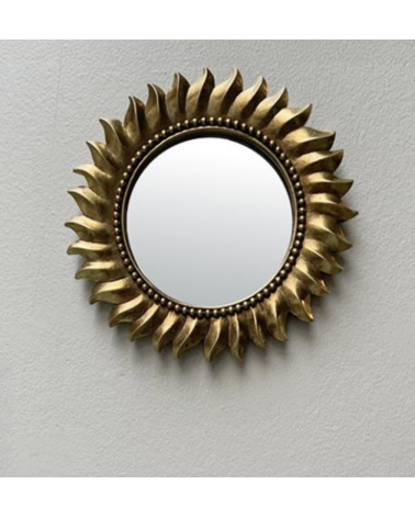 Miroir Soleil Doré 18 cm – Décoration Murale Vintage Chic