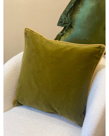 Housse de coussin velours - Vert 50x50